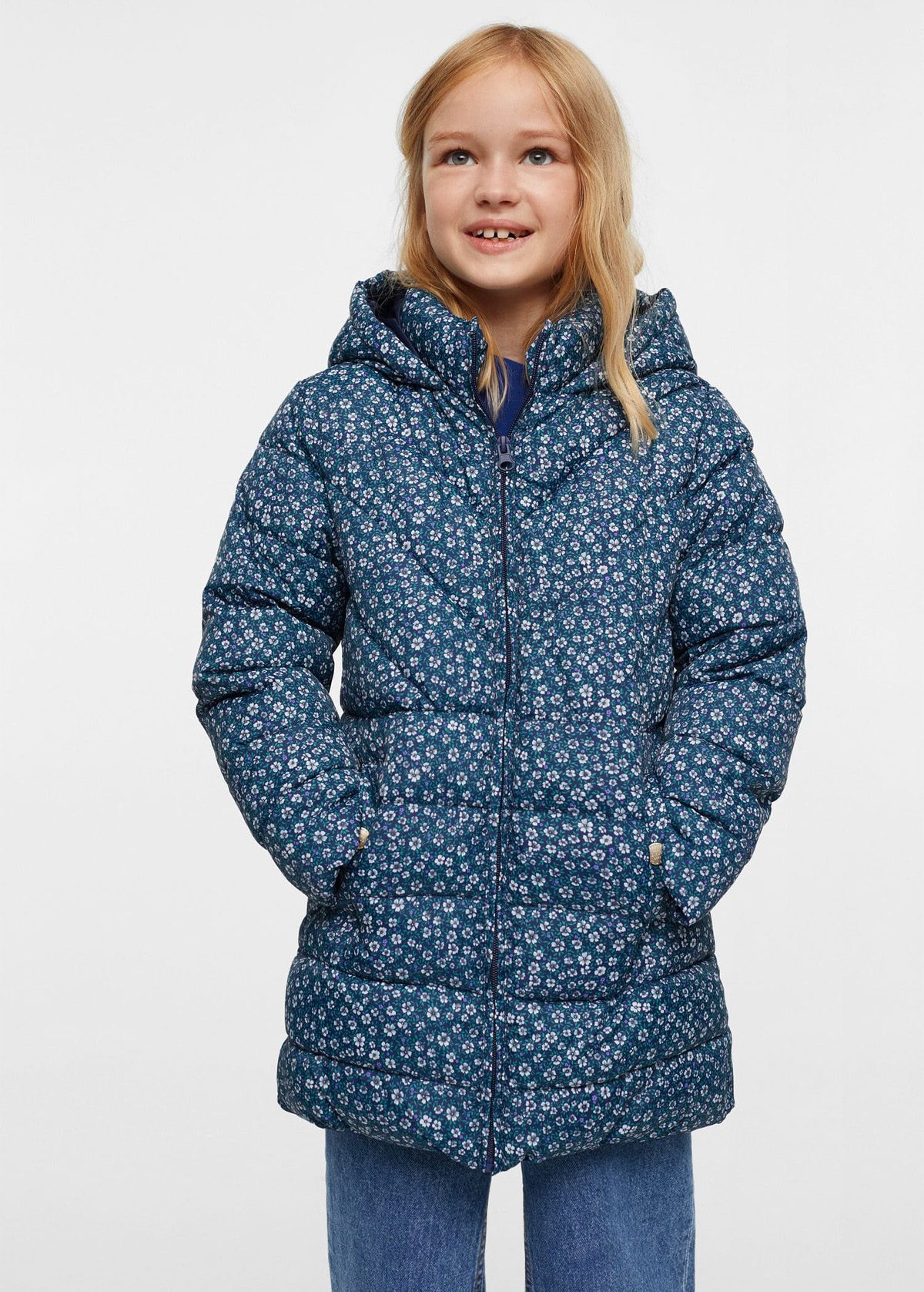 Quilted long coat