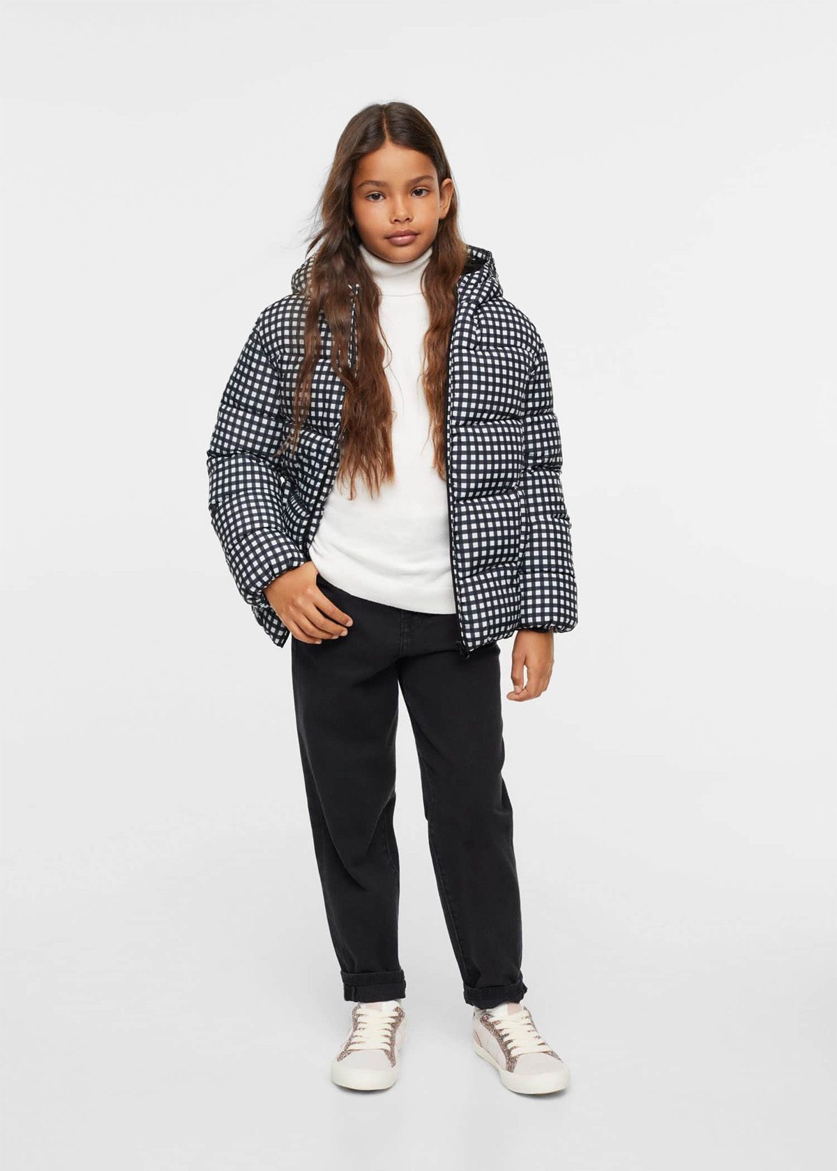 Hood quilted coat